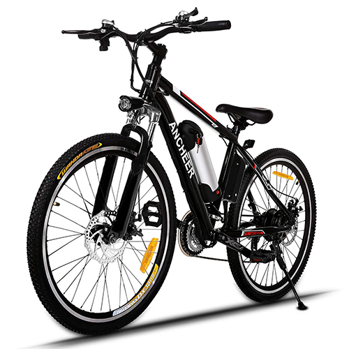 ANCHEER Power Plus Electric Bike with Removable Lithium-Ion Battery and 21-Speed Shifting System