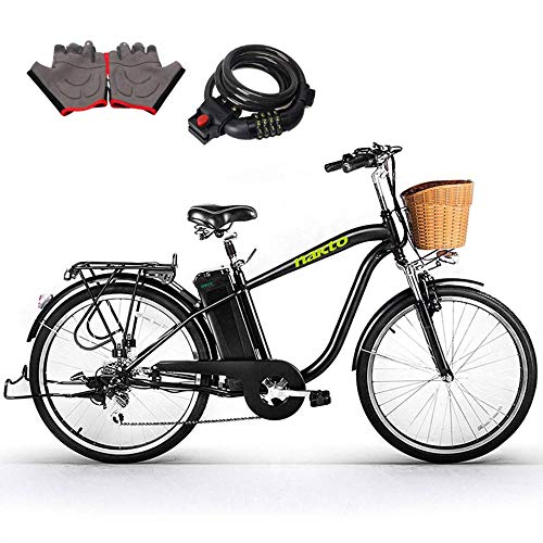 NAKTO E-Bike with Shimano 6-Speed Gear Shifter and Removable 36V Lithium-Ion Battery